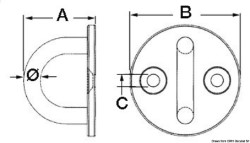 Plate w / U-bolt 8 mm
